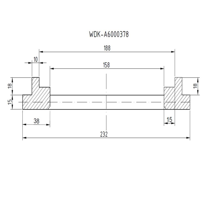 WDK-A6000378 Фланец для колес, диаметр 233 мм для вала 36 мм, WiederKraft WDK-A6000378 Фланец для колес, диаметр 233 мм для вала 36 мм, WiederKraft