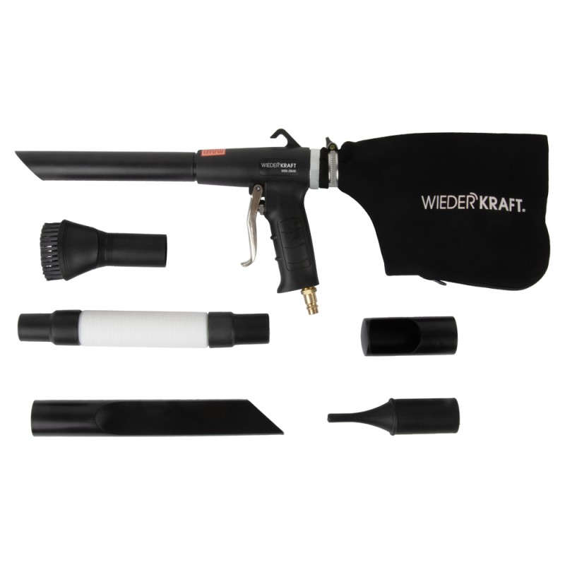 WDK-29410 Пневматический пылесос с функцией обдува и аксессуарами, WiederKraft WDK-29410 Пневматический пылесос с функцией обдува и аксессуарами, WiederKraft