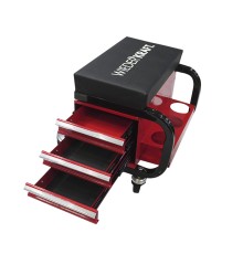 WDK-86032 Табурет механика с 3 инструментальными ящиками, г/п 110 кг