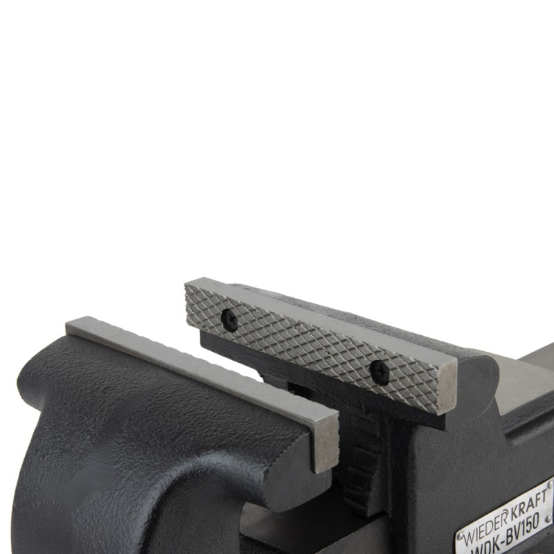 WDK-BV150 Профессиональные слесарные тиски поворотные с наковальней 150 мм, WiederKraft