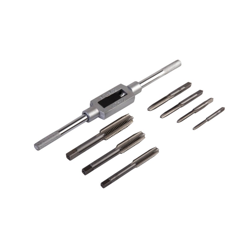 WDK-TS0312 Набор метчиков М3-М12, 8 предметов, метрическая резьба, WiederKraft