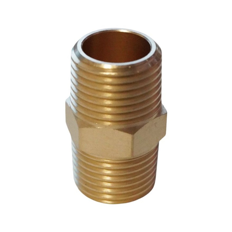 WDK-212MB Адаптер, резьба 1/2"-1/2" PT, M-M (внешняя), латунь WDK-212MB Адаптер, резьба 1/2"-1/2" PT, M-M (внешняя), латунь