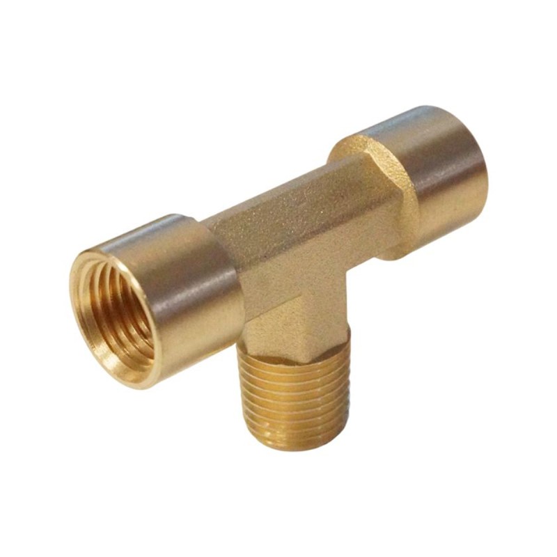 WDK-20FMF Фитинг T - образный, резъба 1/4" PT, F-M-F (внутренний/внешний/внутренний), латунь WDK-20FMF Фитинг T - образный, резъба 1/4" PT, F-M-F (внутренний/внешний/внутренний), латунь