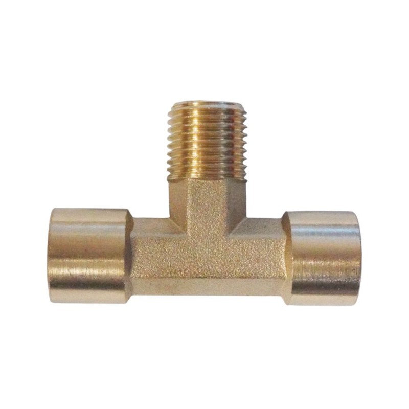WDK-20FMF Фитинг T - образный, резъба 1/4" PT, F-M-F (внутренний/внешний/внутренний), латунь WDK-20FMF Фитинг T - образный, резъба 1/4" PT, F-M-F (внутренний/внешний/внутренний), латунь