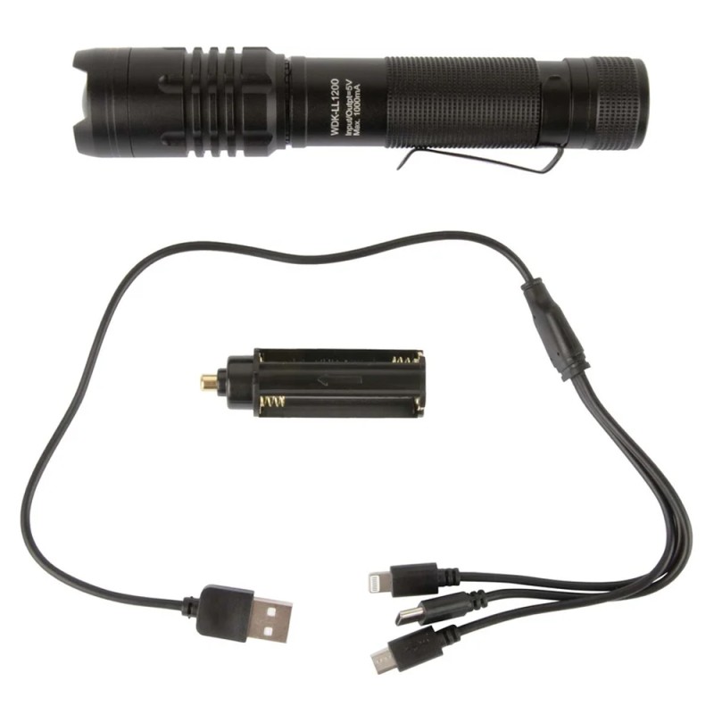 WDK-LL1200 Фонарь линзовый светодиодный ручной, 1200 Лм, 2000 мАч, WiederKraft