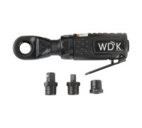 WDK-21340 Пневматическая трещотка со сменными приводами 1/4", 3/8", привод для бит 1/4" (6,3 мм)