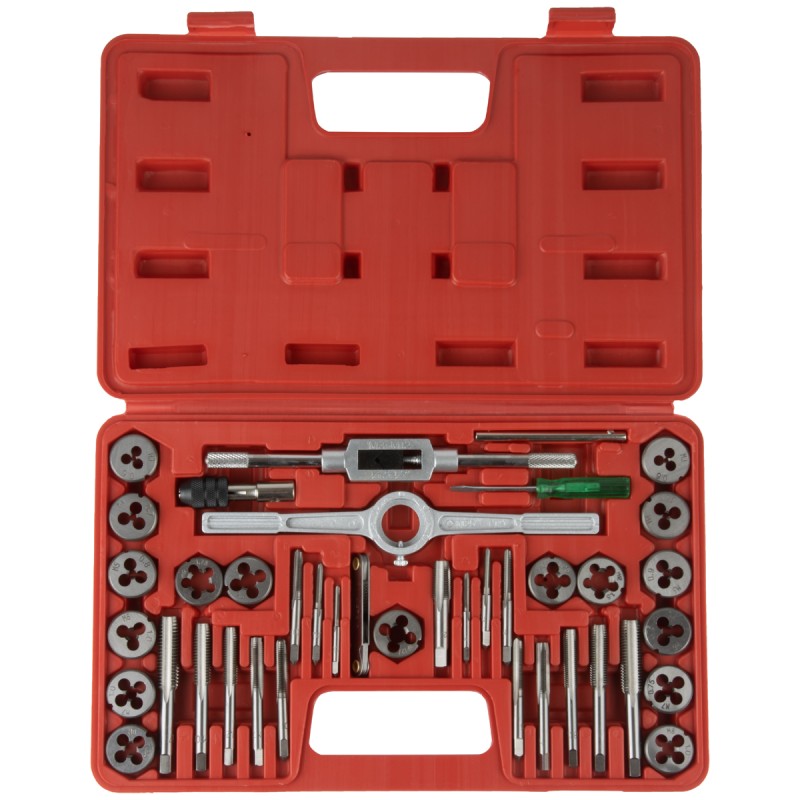 OPT-MTDS40 Набор метчиков и плашек М3 - 12, метрическая резьба, 40 предметов, OPTIMUS OPT-MTDS40 Набор метчиков и плашек М3 - 12, метрическая резьба, 40 предметов, OPTIMUS