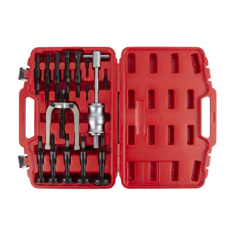 WDK-214490 Съемник подшипников цанговый с обратным молотком, 16 предметов