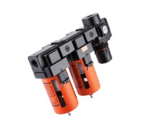 WDK-70740 Блок подготовки воздуха 1/2" двухступенчатый с влагомаслоотделителем, регулятором и маноме