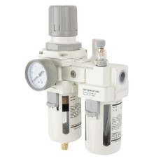 AC4010-04 Блок подготовки воздуха 1/2" с фильтром, манометром, маслораспылителем и регулятором давле