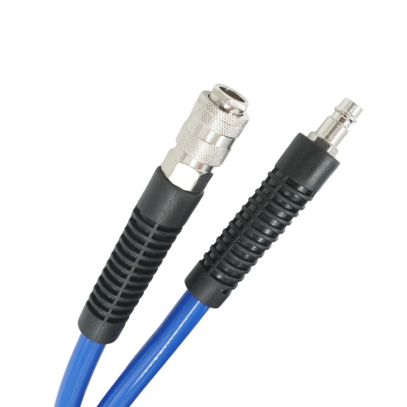 OPT-7908 Шланг пневматический спиральный с БРС, 8 м, 10*14 мм, OPTIMUS OPT-7908 Шланг пневматический спиральный с БРС, 8 м, 10*14 мм, OPTIMUS