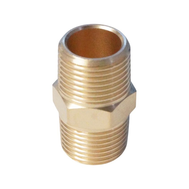 WDK-238MB Адаптер, резьба 3/8"-3/8" PT, M-M (внешняя), латунь WDK-238MB Адаптер, резьба 3/8"-3/8" PT, M-M (внешняя), латунь