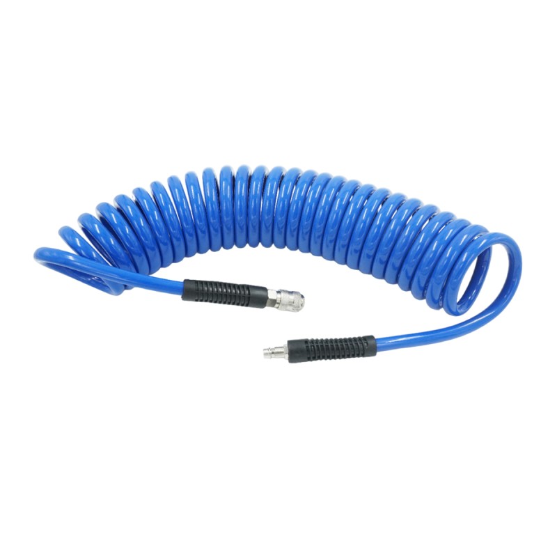 OPT-7908 Шланг пневматический спиральный с БРС, 8 м, 10*14 мм, OPTIMUS OPT-7908 Шланг пневматический спиральный с БРС, 8 м, 10*14 мм, OPTIMUS