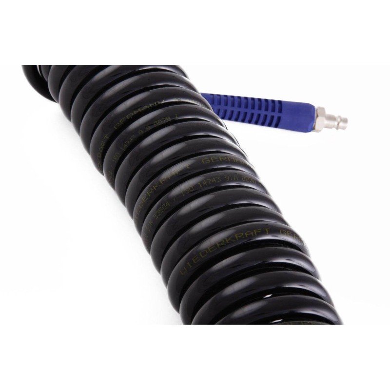 WDK-65815 Шланг пневматический спиральный с БРС, 15 м, 10х14 мм, WiederKraft WDK-65815 Шланг пневматический спиральный с БРС, 15 м, 10х14 мм, WiederKraft