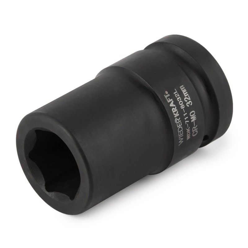 WDK-711-8032L Головка торцева ударная глубокая 1", 6 граней, 32 мм, WiederKraft WDK-711-8032L Головка торцева ударная глубокая 1", 6 граней, 32 мм, WiederKraft