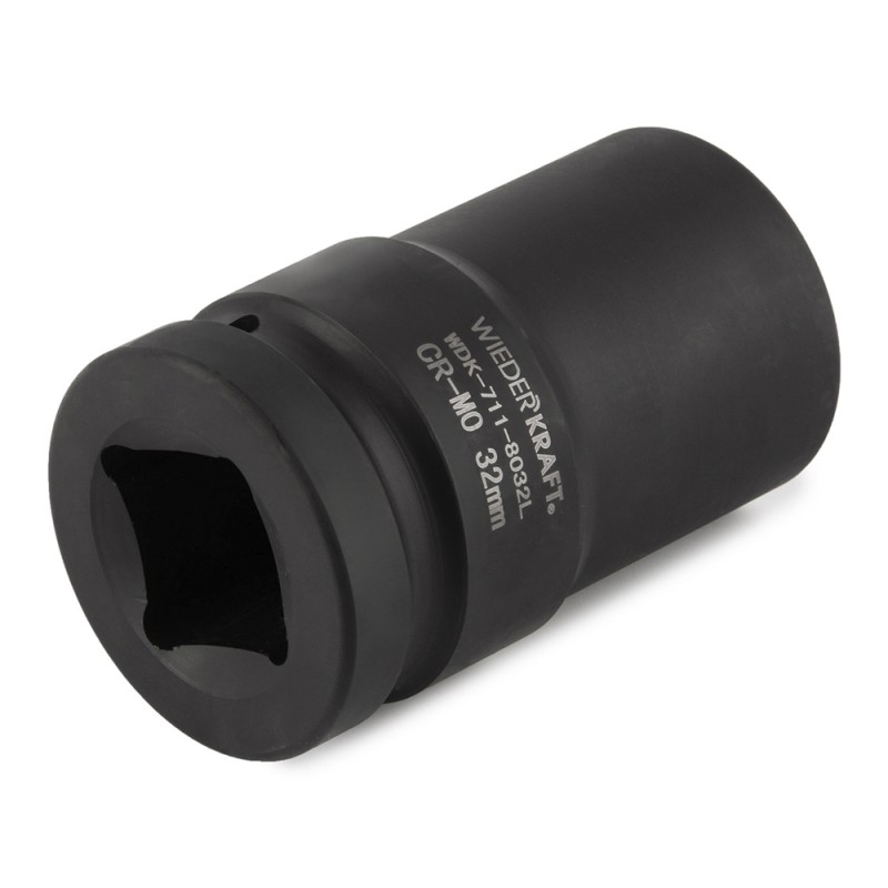 WDK-711-8032L Головка торцева ударная глубокая 1", 6 граней, 32 мм, WiederKraft WDK-711-8032L Головка торцева ударная глубокая 1", 6 граней, 32 мм, WiederKraft
