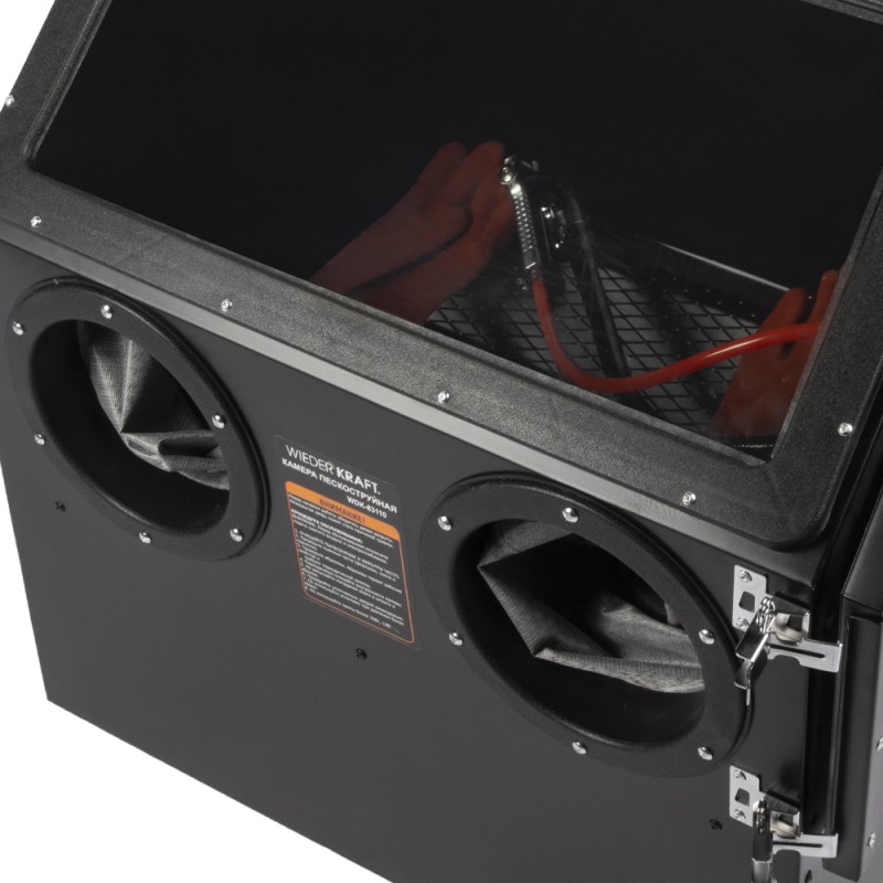 WDK-83110D Камера пескоструйная 110 л, в комплекте с абразивом, WiederKraft