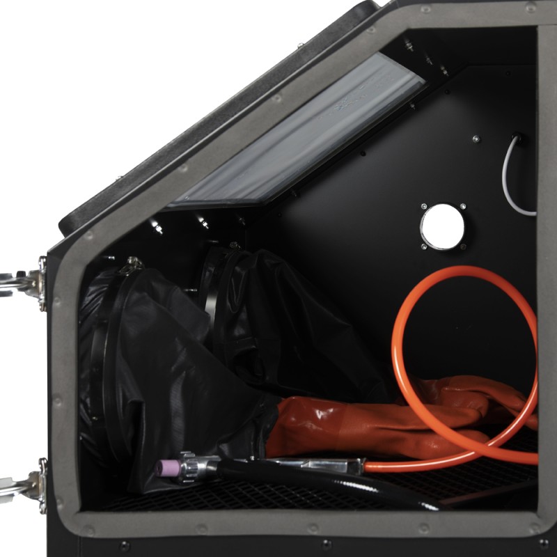 WDK-83110D Камера пескоструйная 110 л, в комплекте с абразивом, WiederKraft