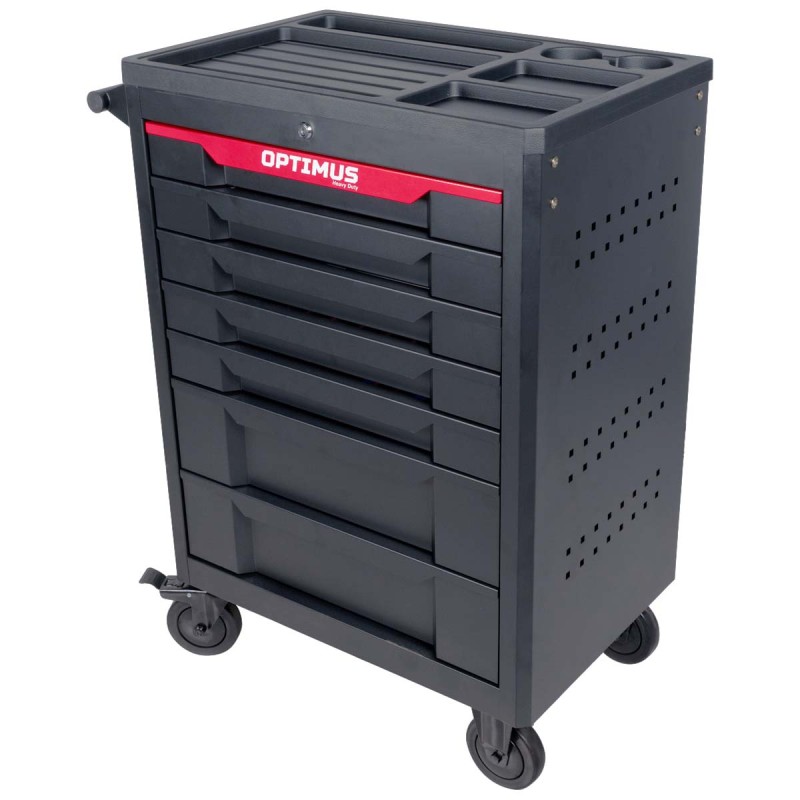 Тележка инструментальная 7 полок с набором инструментов, пластиковая столешниц OPTIMUS OPT-717P, OPTIMUS Тележка инструментальная 7 полок с набором инструментов, пластиковая столешниц OPTIMUS OPT-717P, OPTIMUS
