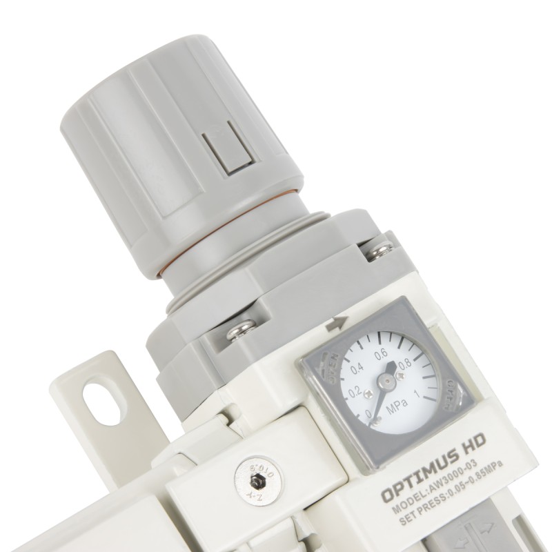 AFW3000-03 Блок подготовки воздуха 3/8" с влагоотделителем, регулятором и манометром, OPTIMUS