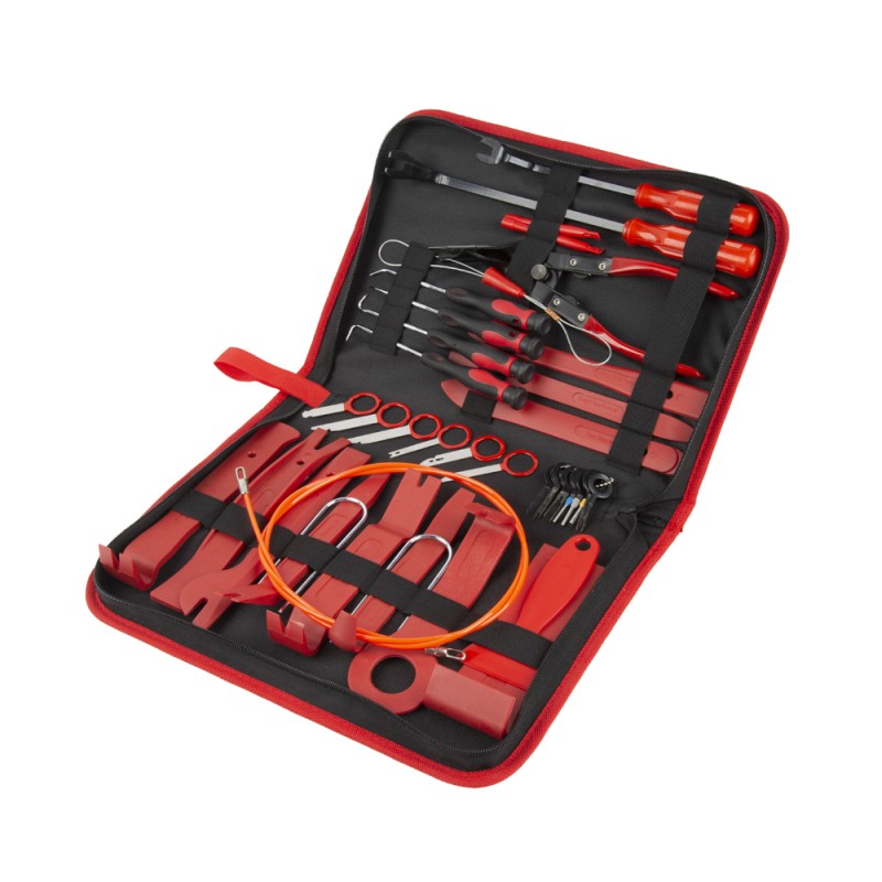 WDK-214268 Набор универсальный для разборки салона автомобиля, 40 предметов, WiederKraft WDK-214268 Набор универсальный для разборки салона автомобиля, 40 предметов, WiederKraft