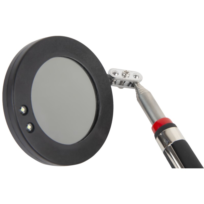 WDK-65452 Смотровое круглое зеркало на телескопической рукоятке с подсветкой, 280-265 мм, WiederKraft