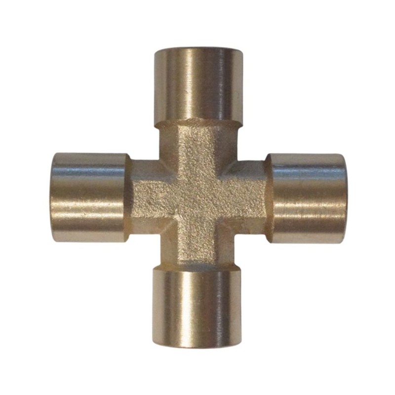 WDK-24FFB Фитинг X - образный, резъба 1/4" PT, F-F-F-F (внутренний), латунь WDK-24FFB Фитинг X - образный, резъба 1/4" PT, F-F-F-F (внутренний), латунь