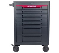 Тележка инструментальная 7 полок с набором инструментов, пластиковая столешниц OPTIMUS OPT-717P