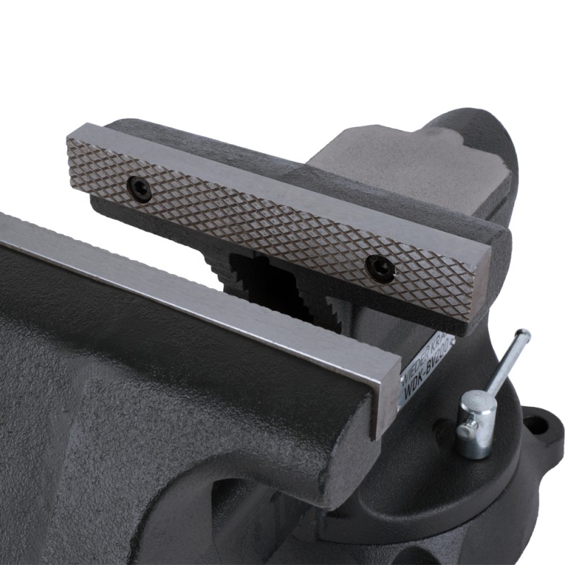 WDK-BV200 Профессиональные слесарные тиски поворотные с наковальней 200 мм, WiederKraft