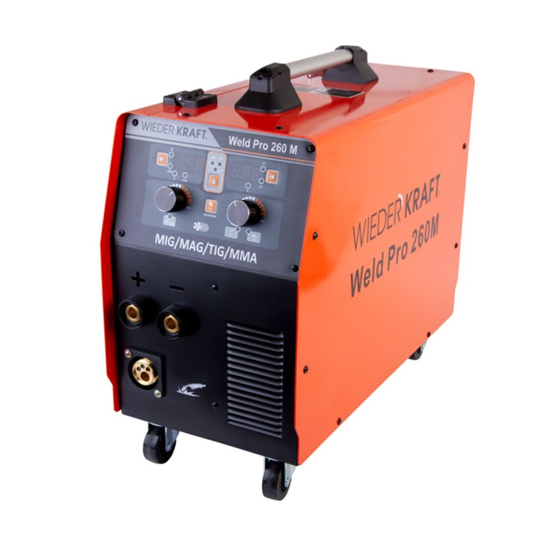 Weld Pro 260M Сварочный аппарат инверторный 260A, 220В MIG/MAG/MMA/Lift TIG с горелкой 24KD, WiederKraft Weld Pro 260M Сварочный аппарат инверторный 260A, 220В MIG/MAG/MMA/Lift TIG с горелкой 24KD, WiederKraft