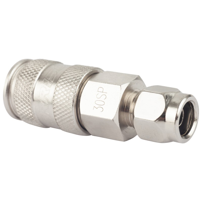 HRS-30SPA Harrison Пневматическое быстроразъёмное соединение с обжимным креплением PU шланга ? 6.5х1, HARRISON