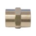 WDK-238FB Адаптер, резьба 3/8"-3/8" PT, F-F (внутренний), латунь