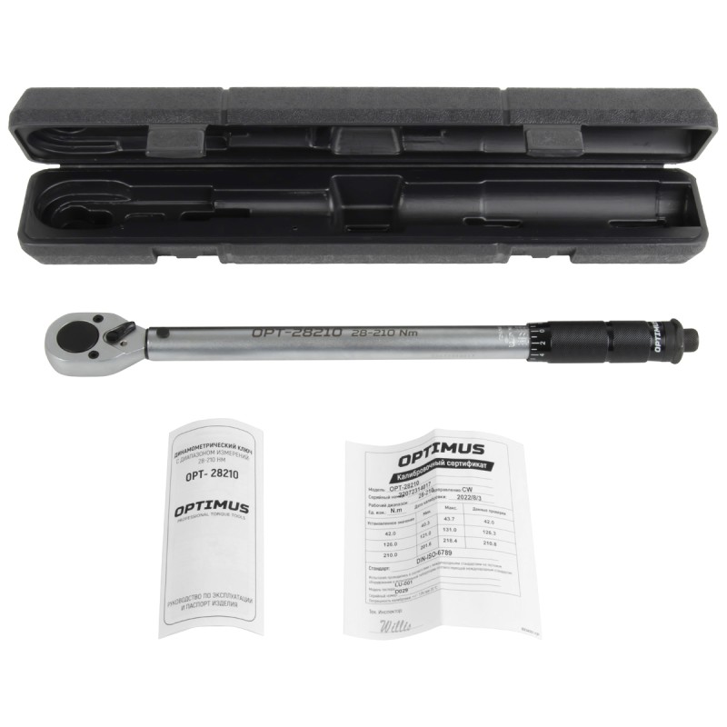 OPT-28210 Динамометрический ключ 28-210 Нм, приводной квадрат 1/2", OPTIMUS OPT-28210 Динамометрический ключ 28-210 Нм, приводной квадрат 1/2", OPTIMUS