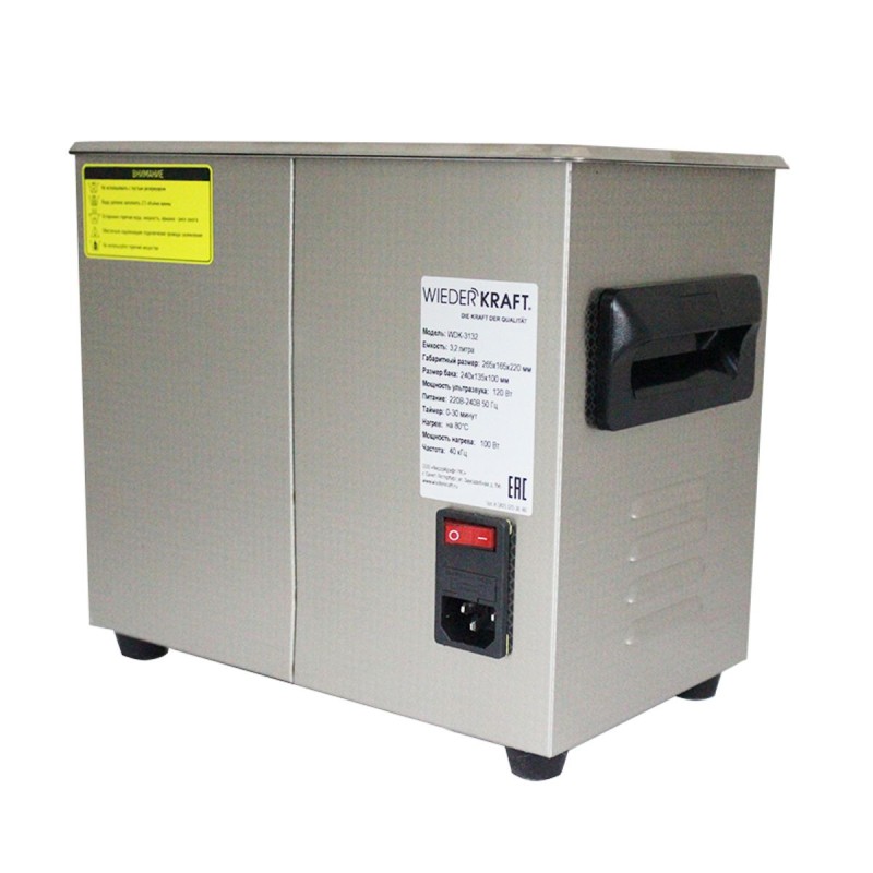 WDK-3132 Ультразвуковая мойка с подогревом, 3.2 л, WiederKraft WDK-3132 Ультразвуковая мойка с подогревом, 3.2 л, WiederKraft
