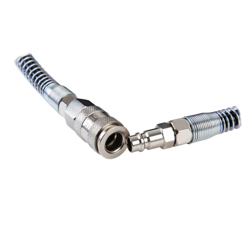 WDK-65757 Шланг спиральный полиуретановый с БРС, 6.5x10 мм, 5 м, WiederKraft