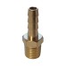 WDK-20MB Штуцер быстроразъемного соединения  "ёлочка" под шланг 8 мм, внешняя резьба 1/4" PT, латунь