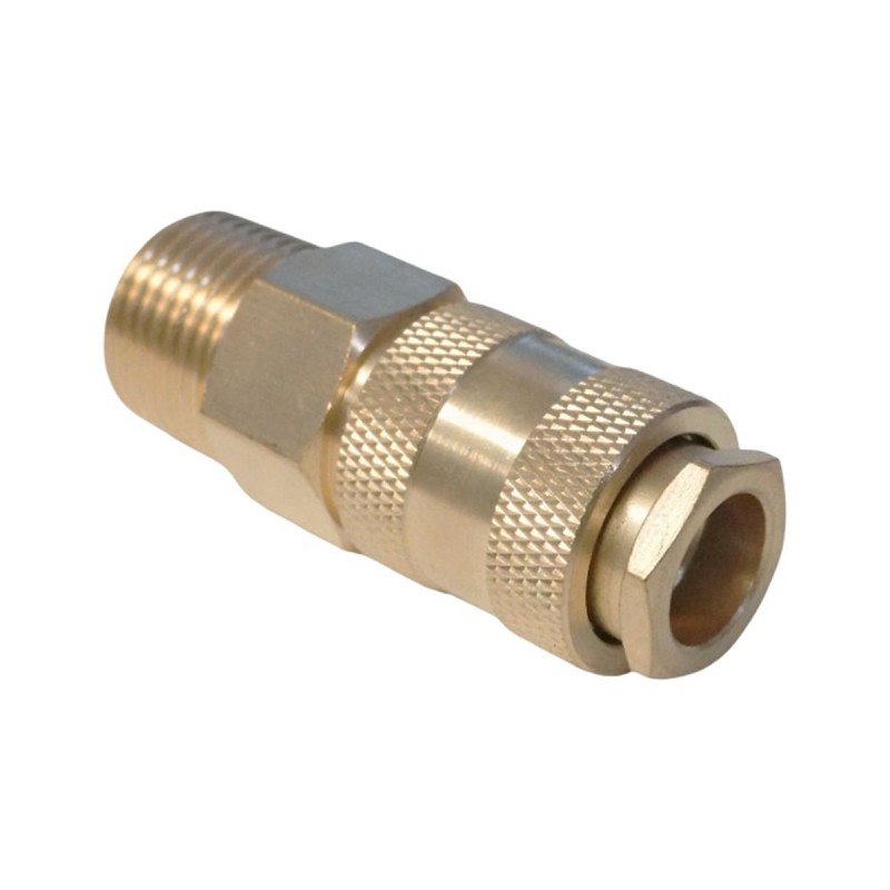 WDK-40SMB Быстроразъемное соединение пневматическое с внешней резьбой 1/2" BSPT, латунь WDK-40SMB Быстроразъемное соединение пневматическое с внешней резьбой 1/2" BSPT, латунь