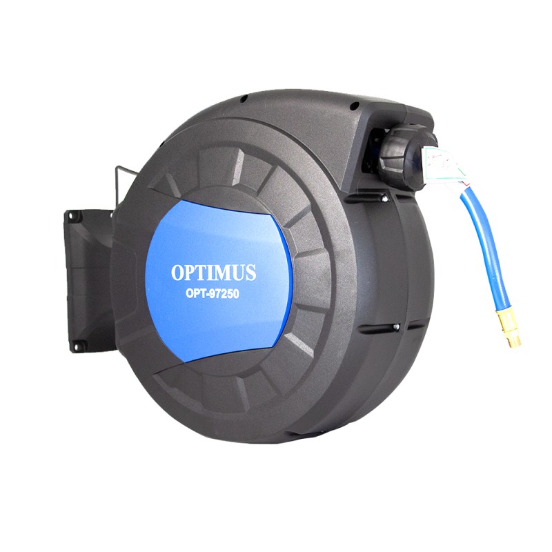 OPT-97250 Пневматическая катушка 15м со шлангом 10*16мм для подачи сжатого воздуха, OPTIMUS OPT-97250 Пневматическая катушка 15м со шлангом 10*16мм для подачи сжатого воздуха, OPTIMUS