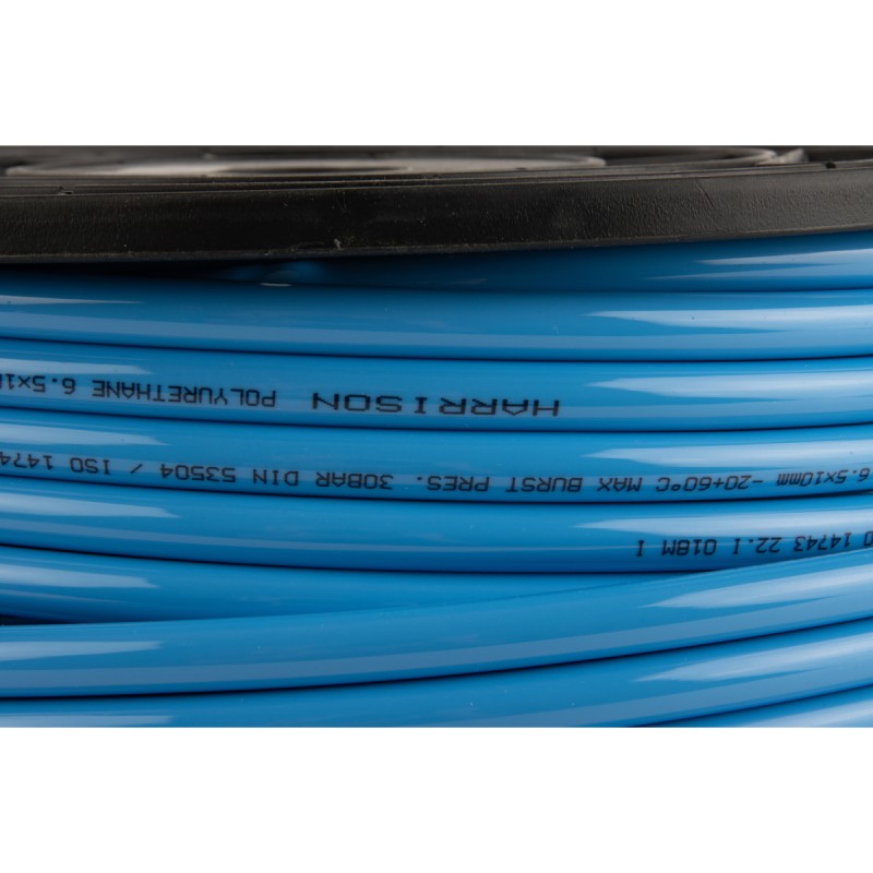 HUS6510-BS Трубка синяя Harrison PU 6.5х10 мм, длина 100 м,