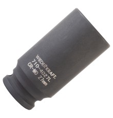 WDK-710-4027L Головка торцевая ударная глубокая 1/2", 6 граней, 27 мм