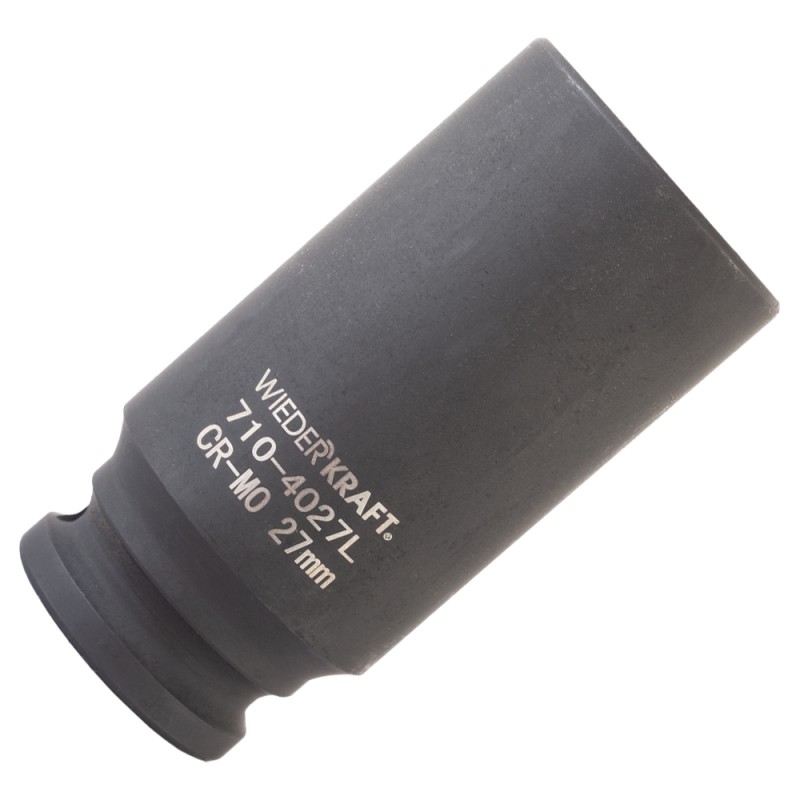 WDK-710-4027L Головка торцевая ударная глубокая 1/2", 6 граней, 27 мм, WiederKraft WDK-710-4027L Головка торцевая ударная глубокая 1/2", 6 граней, 27 мм, WiederKraft