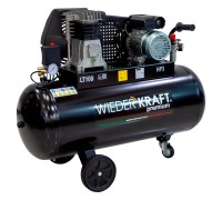 WDK-91032  Масляный поршневой компрессор с ременным приводом:320 л/мин, 9 бар; 220 В, ресивер 100 л