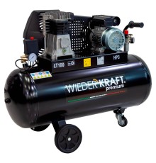 WDK-91032  Масляный поршневой компрессор с ременным приводом:320 л/мин, 9 бар; 220 В, ресивер 100 л