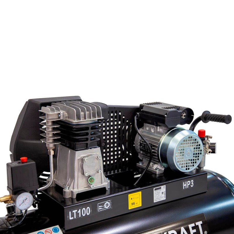 WDK-91032 Масляный поршневой компрессор с ременным приводом:320 л/мин, 9 бар; 220 В, ресивер 100 л, WiederKraft WDK-91032 Масляный поршневой компрессор с ременным приводом:320 л/мин, 9 бар; 220 В, ресивер 100 л, WiederKraft