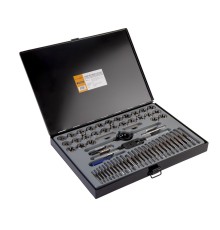 WDK-DT3060 Набор метчиков и плашек М3-М12, 4-40 - 1/8NPT27, 60 предметов, метрическая и дюймовая резьба