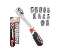 Набор головок с трещоткой 1/2", 12 пр YATO YT-38821