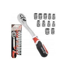 Набор головок с трещоткой 1/2", 12 пр YATO YT-38821