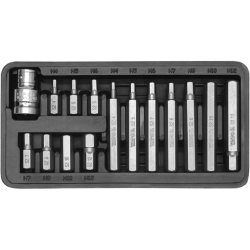 Набор специальных бит "НЕХ" с переходником 15 предм. YATO YT-0413