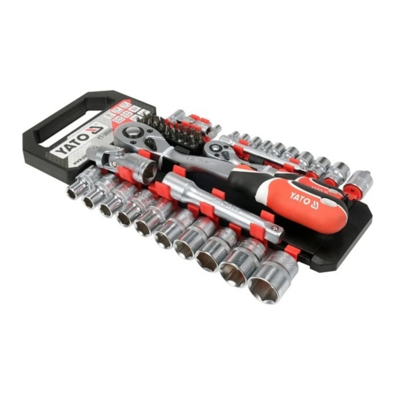 Набор головок с аксессуарами 1/4"; 1/2", 50 шт. YATO YT-38680