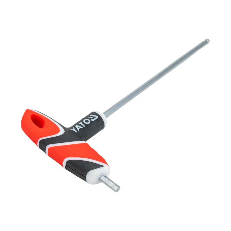 Шестигранник с Т-образной рукояткой 4мм с шаровой головкой YATO YT-05588